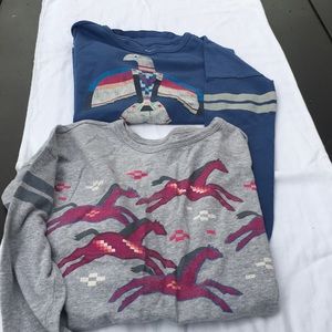 Two. Long sleeve Tea collection Tshirts